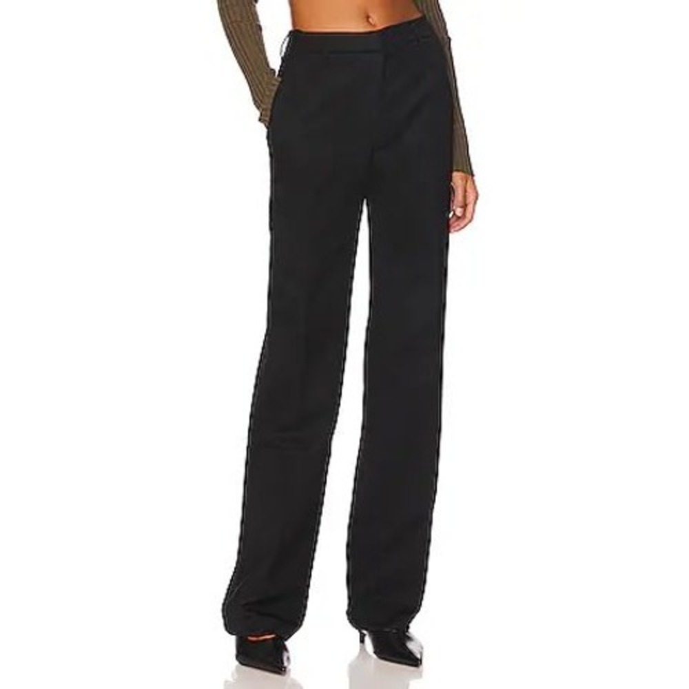 Anine Bing Classic Pant Black 100% Wool Trousers Size 32 0